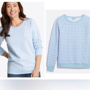 Draper James Blue Gingham Women's pullover